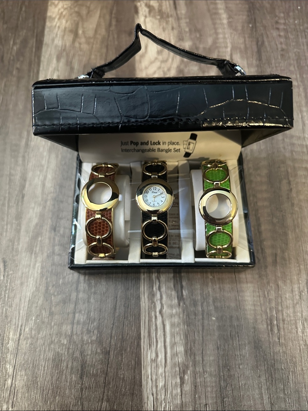 Brand New Women’s Vivani by Kohl’s Interchangeable Bangle Watch Set